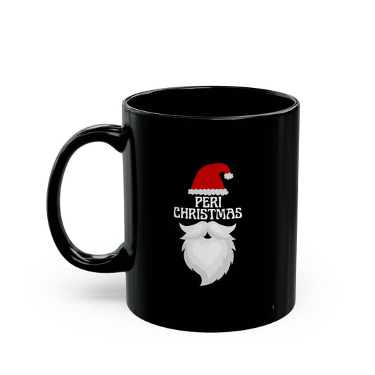 'Peri Christmas' Perimenopause Black Mug (11oz, 15oz)